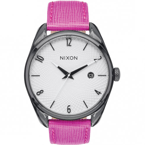 Часы NIXON Bullet Leather A/S Black/Hot Pink