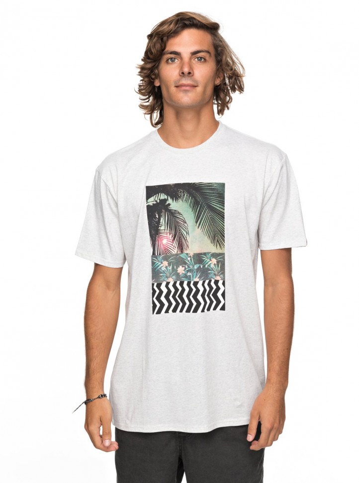 Футболка мужская QUIKSILVER Shdtrippletreat M Snow White Heather