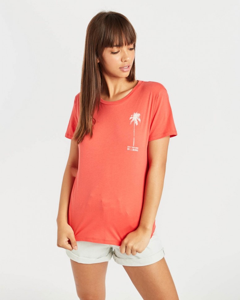 Футболка женская BILLABONG Cosmo Tee Sunset Red фото 2
