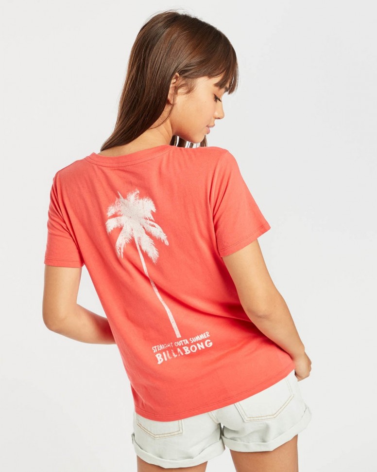 Футболка женская BILLABONG Cosmo Tee Sunset Red фото 4