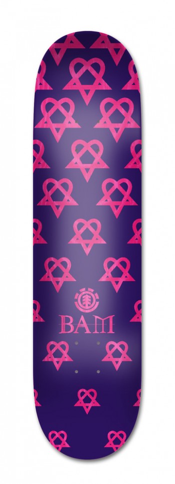 Дека для скейтборда ELEMENT Bam Heartagram Quad фото 2