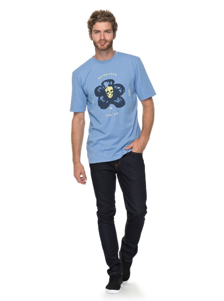 Футболка мужская QUIKSILVER Gmtdyecosmichea M Silver Lake Blue фото 2