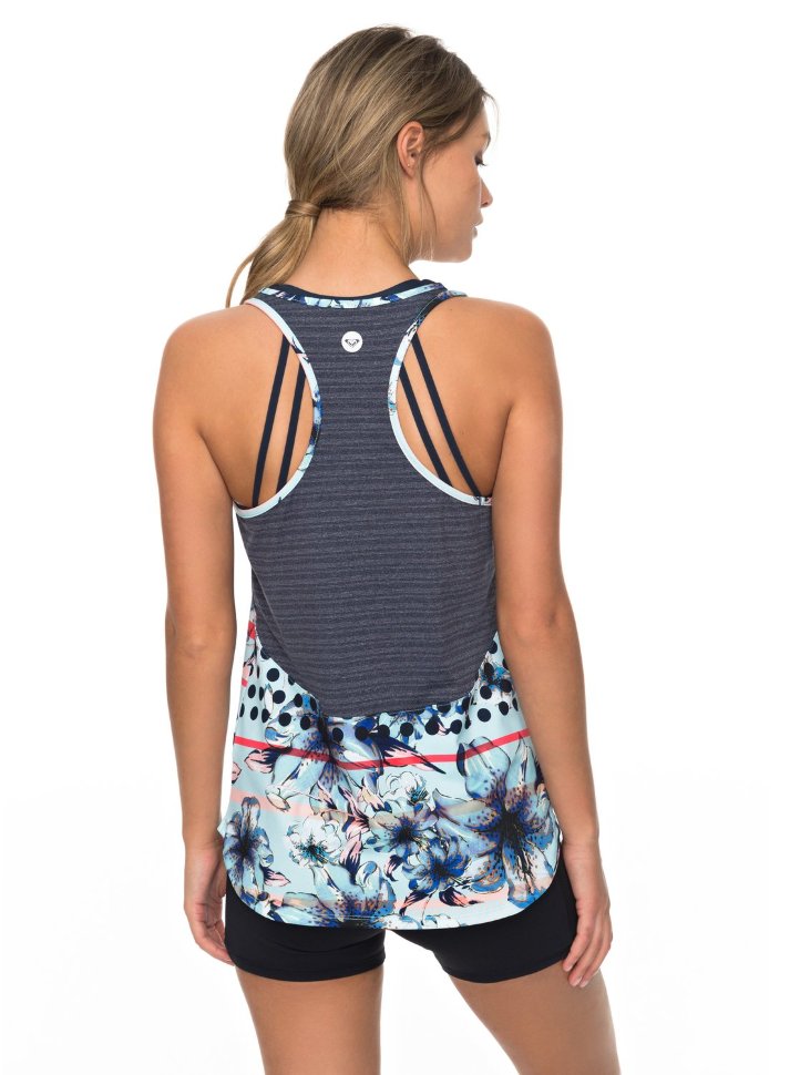 Майка женская ROXY Easy Game Tank J Blue Light Rain Daze фото 3