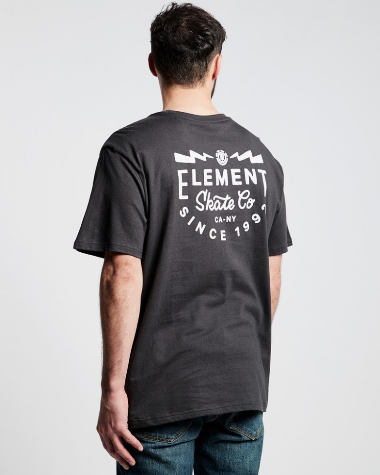 Футболка мужская ELEMENT Zap Ss Tee Ftm Off Black фото 2