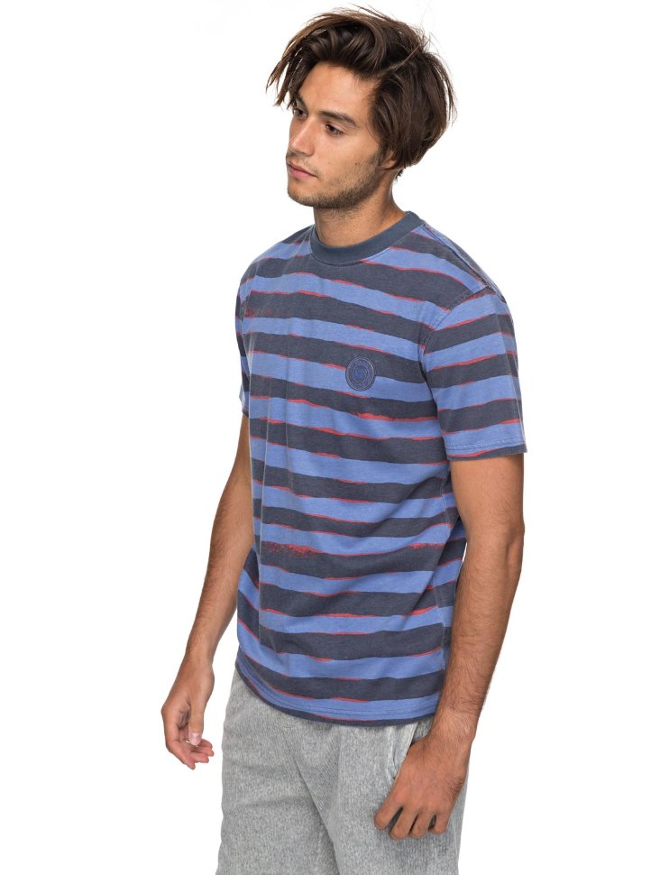 Футболка мужская QUIKSILVER Ssallprintmadwa M Vintage Indigo Mad Wax Stripes