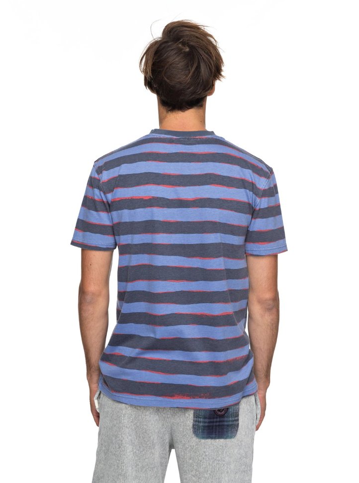 Футболка мужская QUIKSILVER Ssallprintmadwa M Vintage Indigo Mad Wax Stripes фото 4