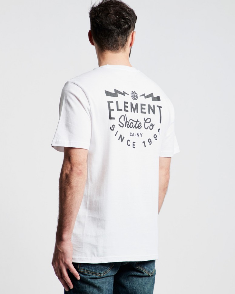 Футболка мужская ELEMENT Zap Ss Tee Ftm Optic White фото 2