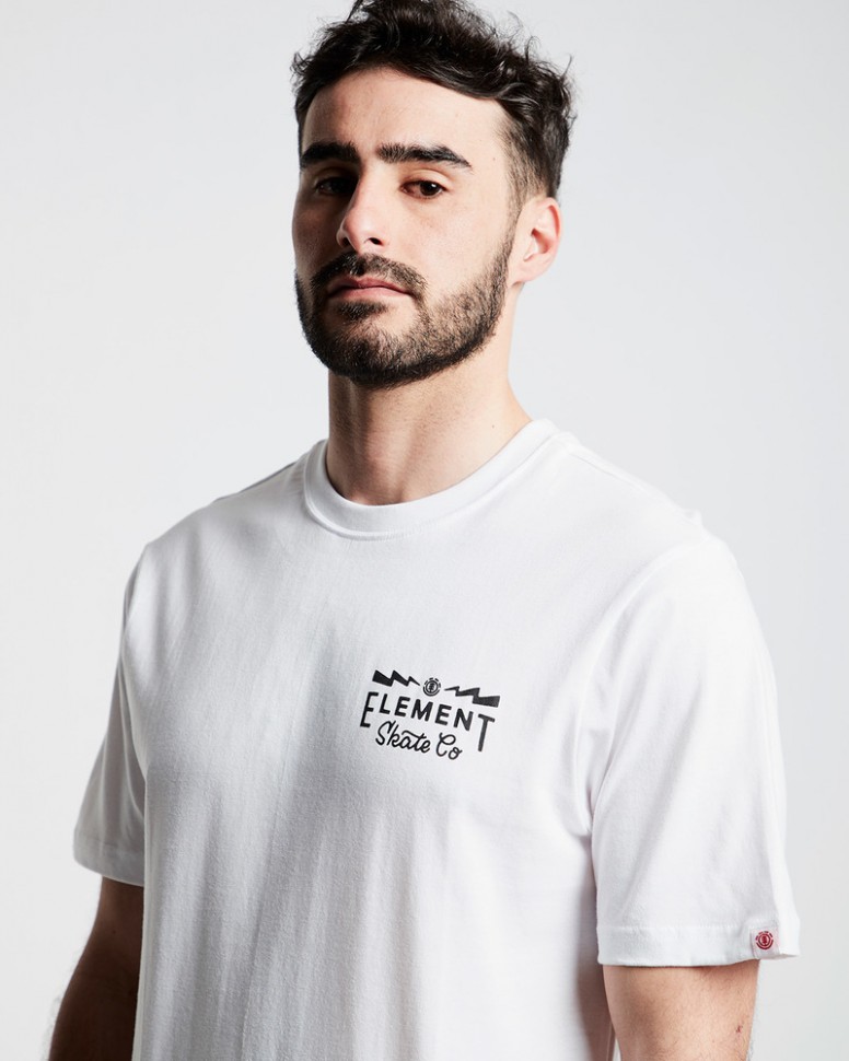 Футболка мужская ELEMENT Zap Ss Tee Ftm Optic White фото 3