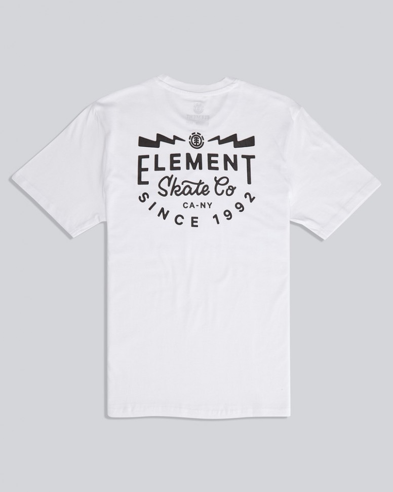 Футболка мужская ELEMENT Zap Ss Tee Ftm Optic White фото 5