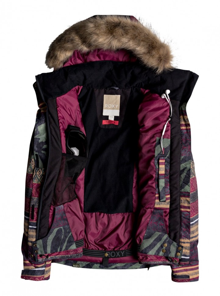 Куртка для сноуборда женская ROXY Jet Ski Se Jk J True Black_Wild Ethnic фото 3