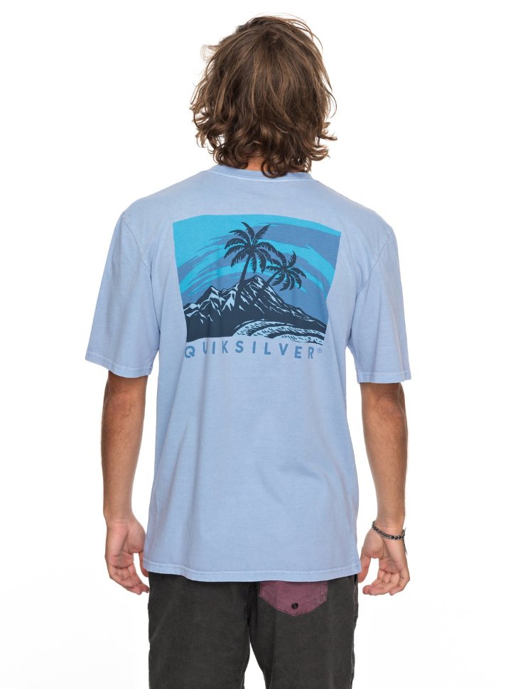 Футболка мужская QUIKSILVER Larhuness M Silver Lake Blue фото 3