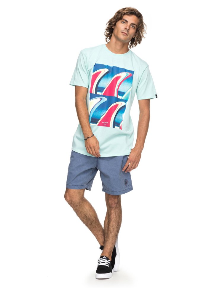 Футболка мужская QUIKSILVER Ssclafinfanatic M Eggshell Blue фото 2
