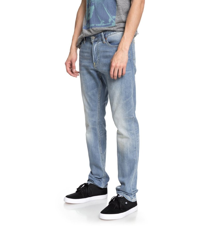 Джинсы мужские DC SHOES Worker Slim Slb M Light Indigo Bleach фото 2