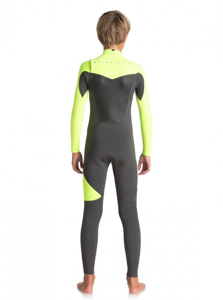 Гидрокостюм для мальчиков-подростков QUIKSILVER B32 Syn Cz G Jet Black/ Safety Yellow/ Gun фото 2