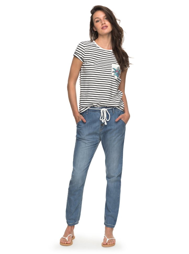 Футболка женская ROXY Bahamas Cott A J Anthracite Basic Bico Stripes фото 2