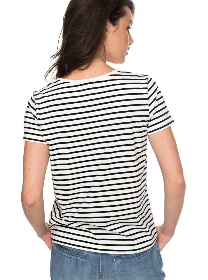 Футболка женская ROXY Bahamas Cott A J Anthracite Basic Bico Stripes фото 3