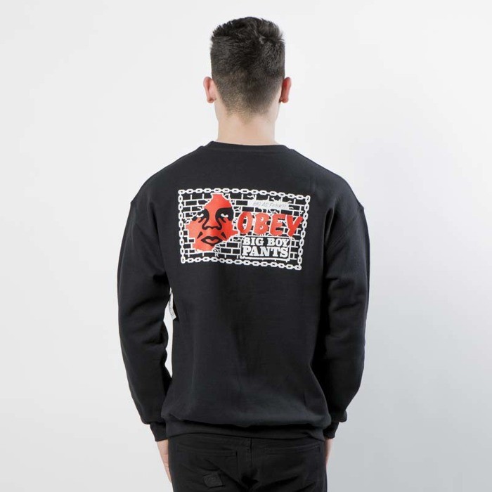 Свитшот OBEY Big Boy Pants Basic Crew Neck Black фото 2