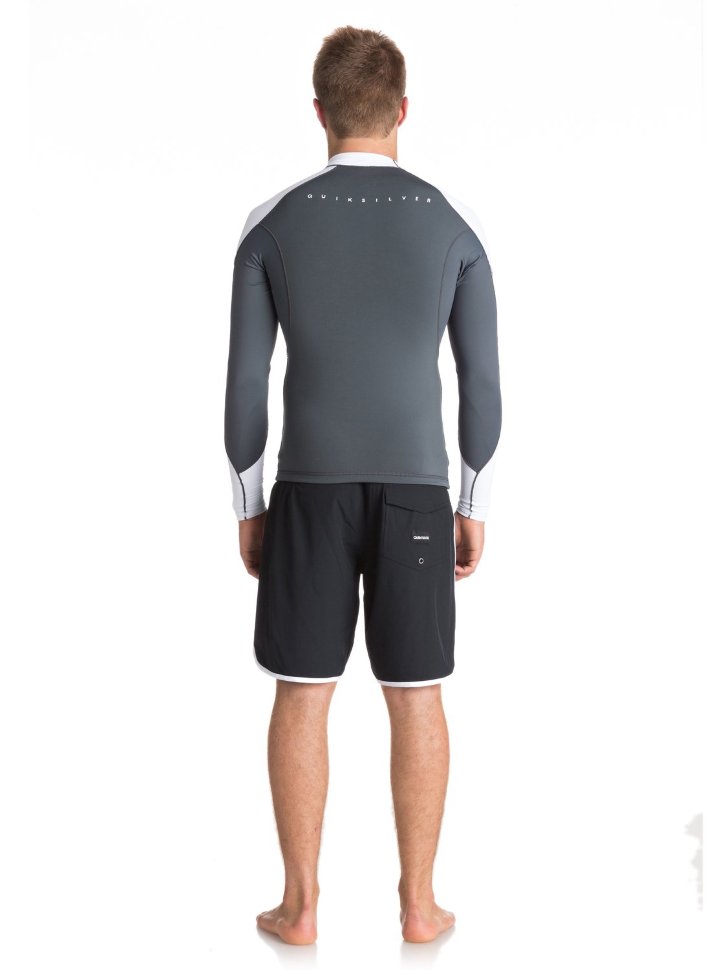 Гидрофуфайка мужская QUIKSILVER 1M Syn Ls Ne Gun Metal/ White фото 2