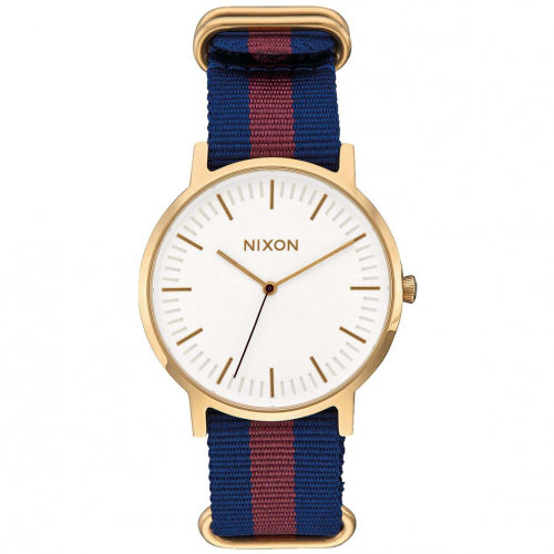 Часы NIXON Porter Nylon A/S Gold/White/Red
