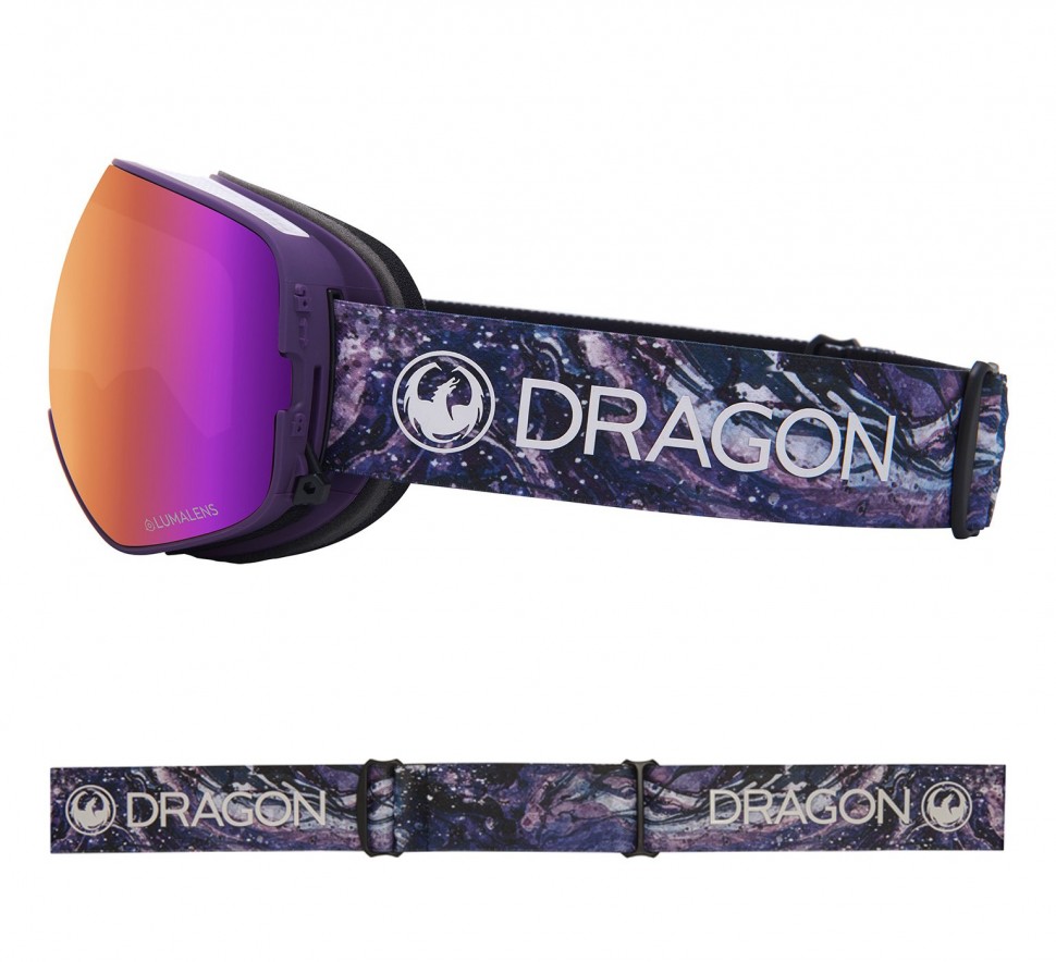 Маска горнолыжная DRAGON X2S Lavender/Ll Purple Ion + Ll Amber фото 3