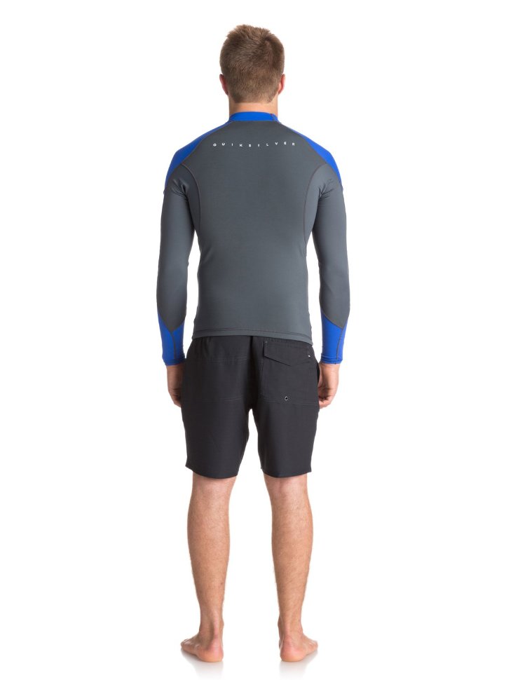 Гидрофуфайка мужская QUIKSILVER 1M Syn Ls Ne Gun Metal/ Hv Royal/ White фото 2