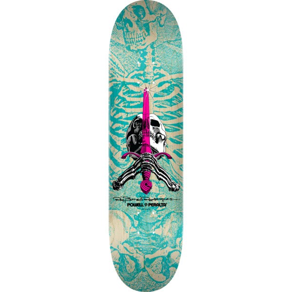 Дека для скейтборда POWELL PERALTA Skull & Sword Turquoise 8.25 дюйм