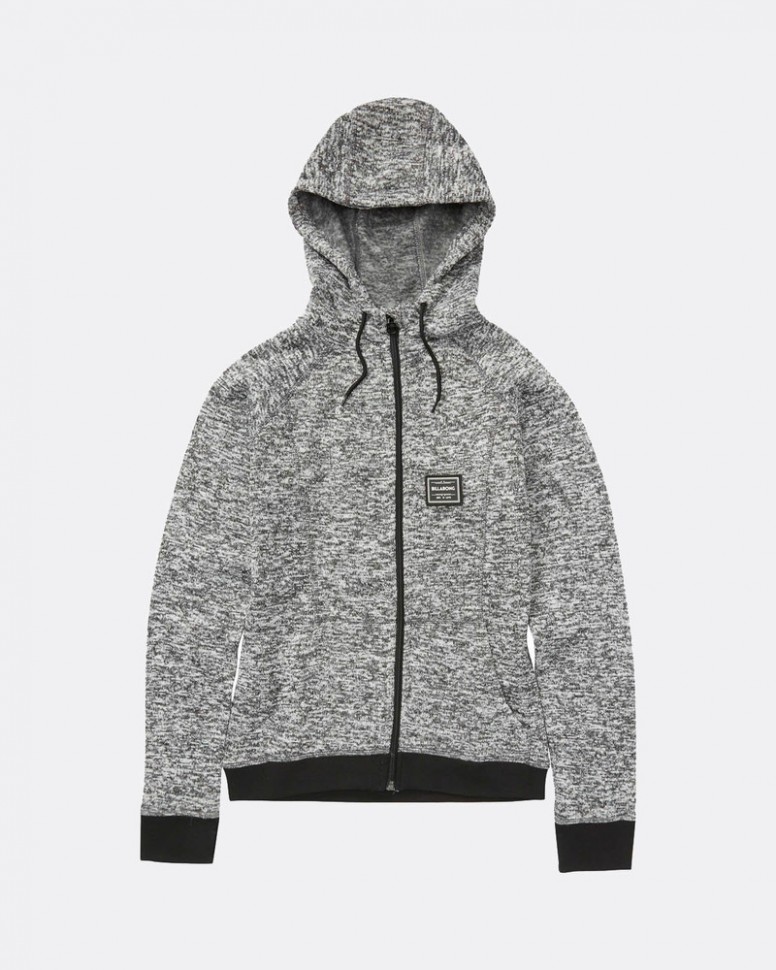 Флис на молнии женский BILLABONG Snow Off Zip Hoodie Black Caviar