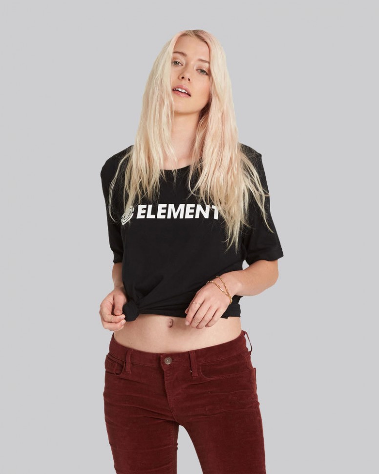 Футболка женская ELEMENT Element Logo Cr Black