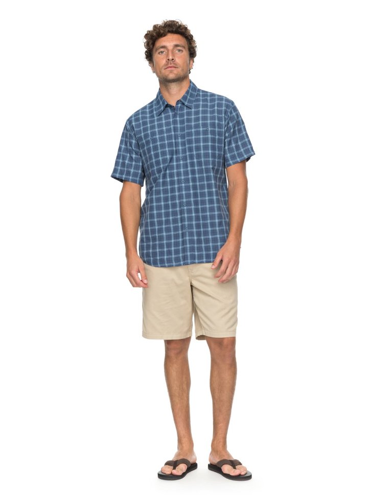Рубашка мужская QUIKSILVER Wakeplaid2 M Dark Denim Wake Plaid фото 2
