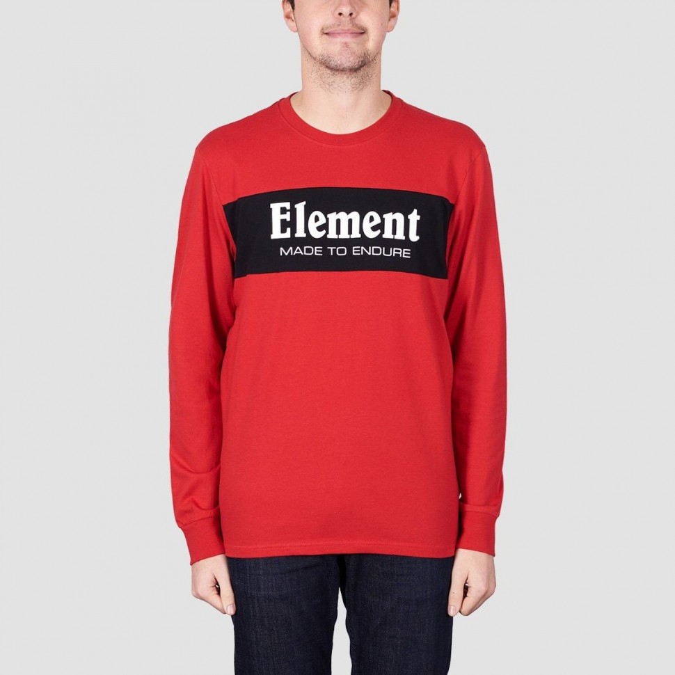 фото Лонгслив мужской element primary ls tee pompeian red