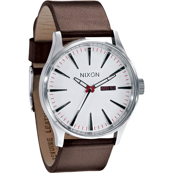 Часы NIXON Sentry Leather A/S White