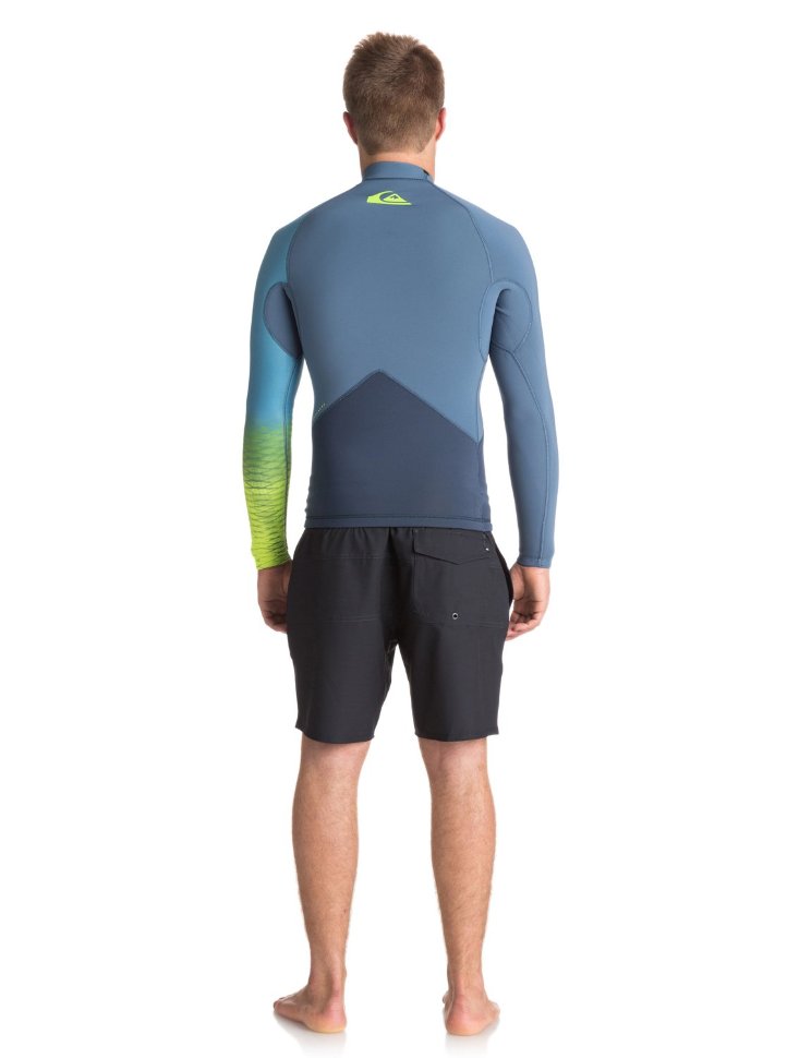 Гидрофуфайка мужская QUIKSILVER 2M Hl+ J Slate/ Pewter/ Safety Yellow фото 2