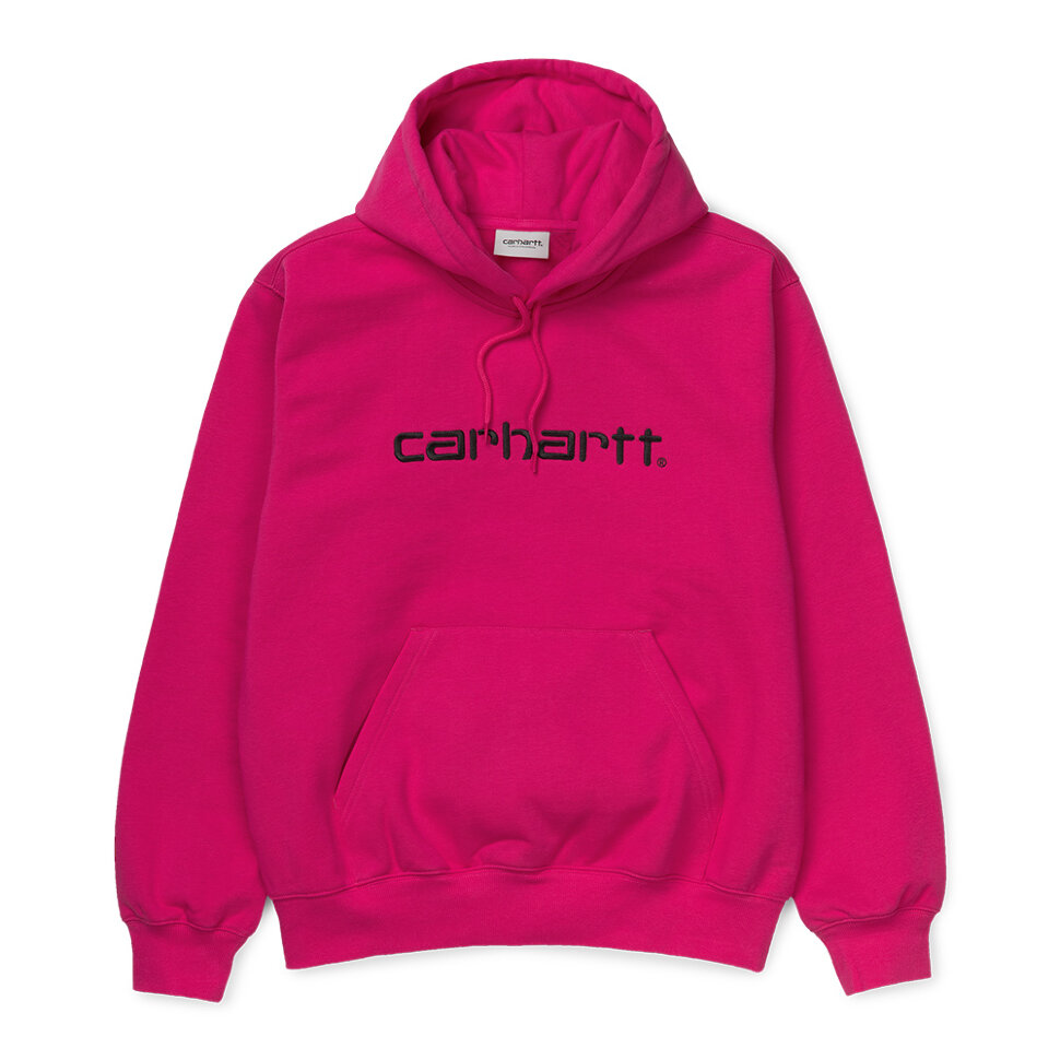Худи CARHARTT WIP Hooded Carhartt Sweatshirt Ruby Pink/Black 2020