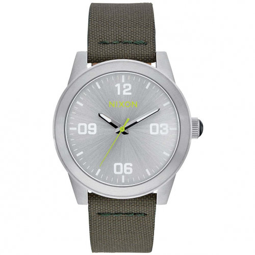 Часы NIXON G.I. Nylon A/S Silver/Surplus
