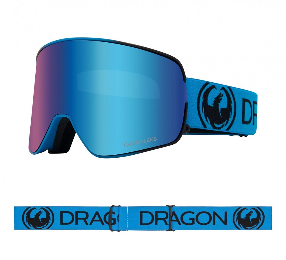 Маска горнолыжная DRAGON Nfx2 Blueberry/Ll Blue Ion + Ll Amber