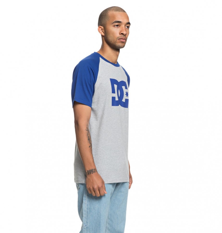 Футболка DC SHOES Star Ss Raglan M Sodalite Blue/Grey Heather фото 2