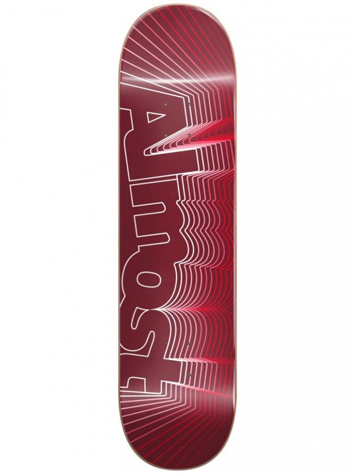 Дека для скейтборда ALMOST Vibrate Logo Hyb Red/White 8.25 дюйм 2020