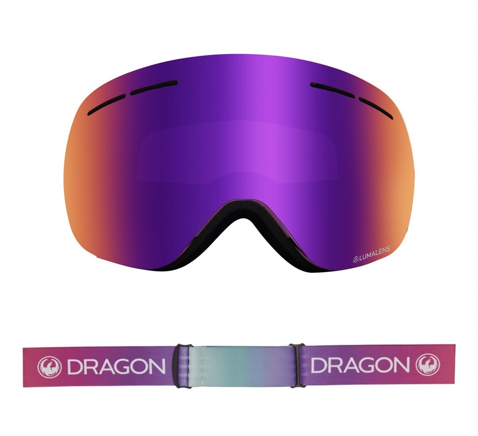 Маска горнолыжная DRAGON X1S Candy/Ll Purple Ion + Ll Amber фото 2