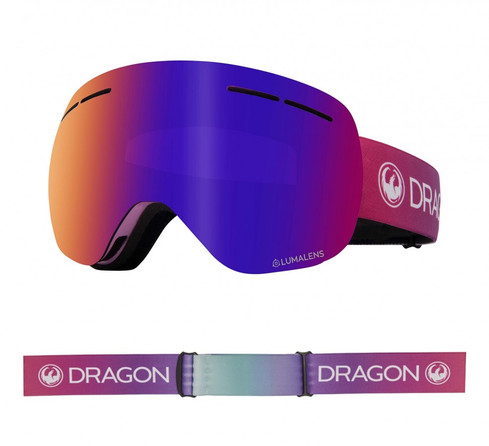 Маска горнолыжная DRAGON X1S Candy/Ll Purple Ion + Ll Amber