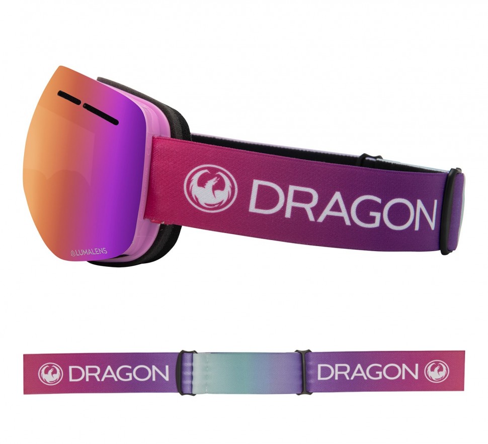 Маска горнолыжная DRAGON X1S Candy/Ll Purple Ion + Ll Amber фото 3