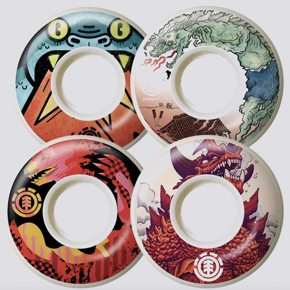 Колеса для скейтборда ELEMENT Reptilicus Wheel Set 52мм 2020