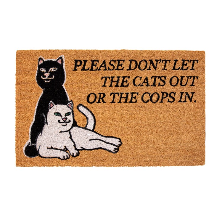 Коврик RIPNDIP Don’T Let The Cops In Rug FW25 Brown, фото 1