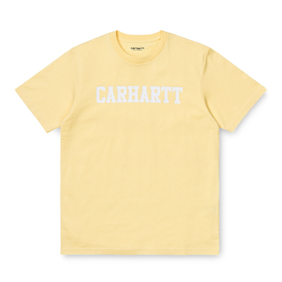 фото Футболка carhartt wip s/s college t-shirt fresco/white 2020