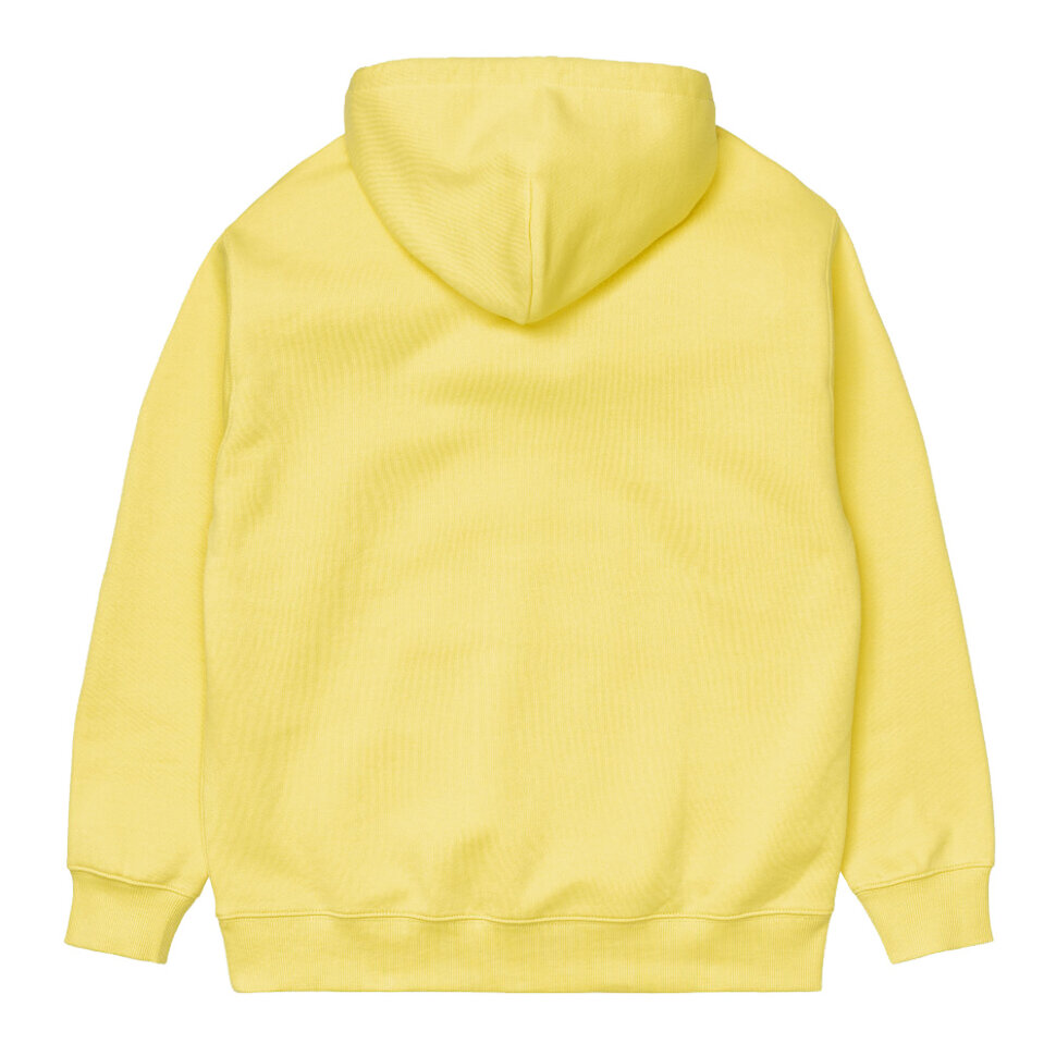 фото Толстовка с капюшоном carhartt wip hooded carhartt sweatshirt limoncello / black 2021