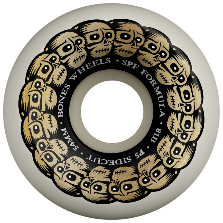 Колеса для скейтборда BONES Circle Skulls P5 Sidecuts Skatepark Formula Assorted 56mm, фото 1