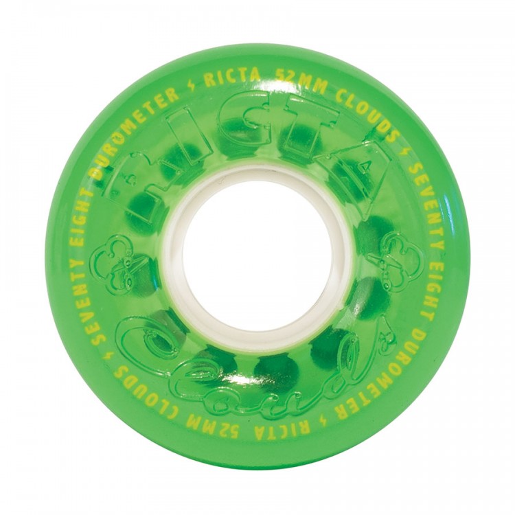 Колеса для скейтборда RICTA Crystal Clouds Green 78a 52mm, фото 1