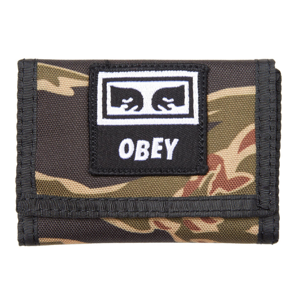 Бумажник OBEY Drop Out Tri Fold Wallet Tiger Camo 2020 889582984676 - фото 1
