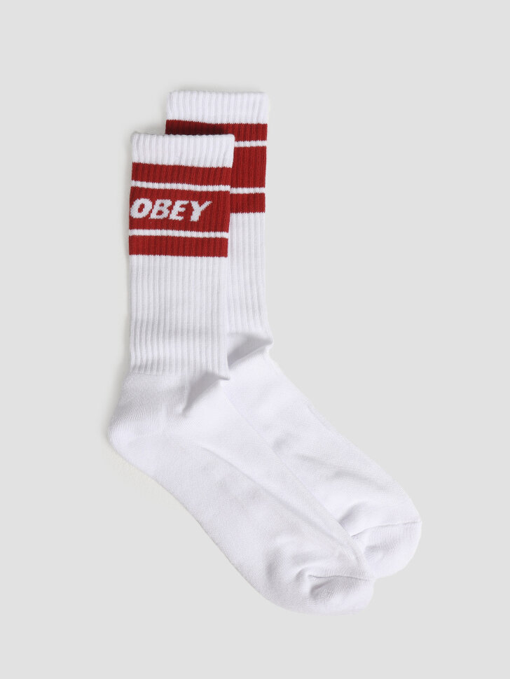 фото Носки obey cooper ii socks white / chili 2021