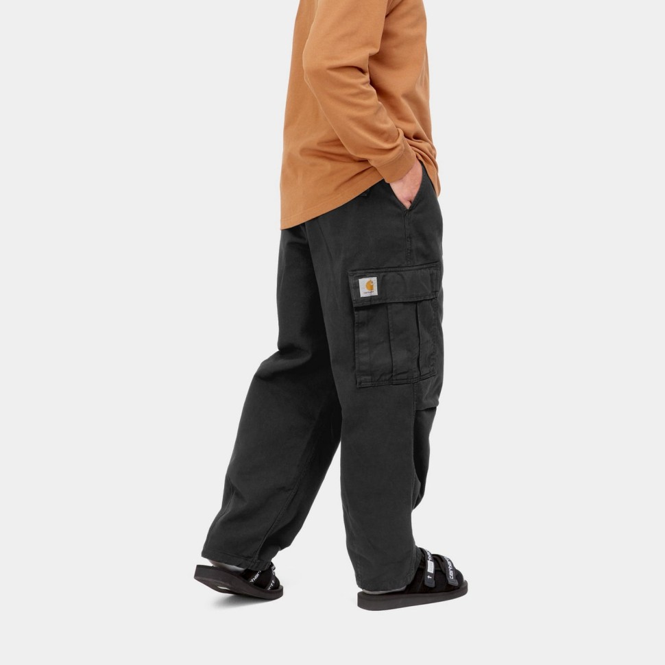 Брюки CARHARTT WIP Cole Cargo Pant Black Garment Dyed фото 4