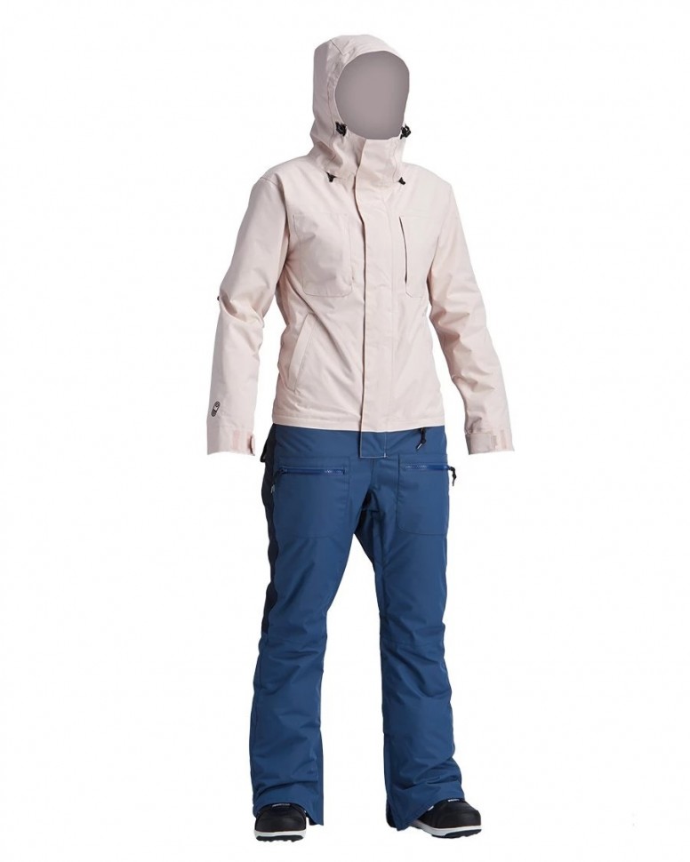 Комбинезон для сноуборда женский AIRBLASTER W'S Insulated Freedom Suit Navy Blush 2020 847678131526, размер S, цвет белый - фото 1
